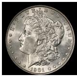 1901-p Morgan Dollar $1 au58 SEGS