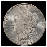 1878-p 7tf Morgan Dollar $1 Grades ms64+