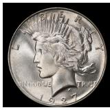 1927-d Peace Dollar Near Top Pop $1 ms66 SEGS