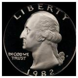 1982-s Proof Washington Quarter 25c pr70 dcam SEGS