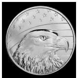 Bald Eagle & Capitol Style - 1 oz Silver Round Rou