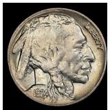 1924-p Buffalo Nickel 5c ms65 SEGS