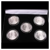 5x Coin Consecutive MORGAN Set 1879-1883-p ALL UNC