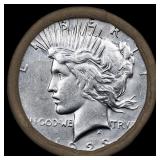 OI- SEARS Peace Silver Dollar $1 Roll 10 Coins Cir