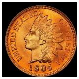 1904 Indian Cent . 1c ms66 rd SEGS