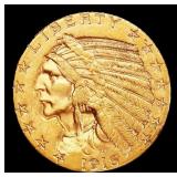 1916-s Gold Indian Half Eagle $5 ms64+ USCG