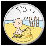 Charlie Brown Sandcastle Peanuts Colorized Style -