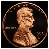 1998-s Proof Lincoln Cent 1c pr70 rd dcam SEGS