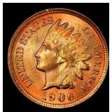 1906 Indian Cent Near Top Pop! 1c ms66+ rd SEGS