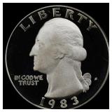 1983-s Proof Washington Quarter 25c pr70 dcam SEGS