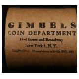 SA- GIMBLES Unc Peace Dollar $1 Roll 10 Coin B Gra