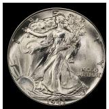 1943-d Walking Liberty Half Dollar 50c Grades ms66