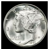 1941-d Mercury Dime 10c ms67 fsb SEGS