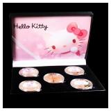 5 Coin Hello Kitty Gold Plated Round Collection