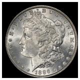 1886-p Morgan Dollar $1 Grades ms63