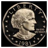 1981-s Ty 1 Proof Susan B. Anthony Dollar $1 pr70