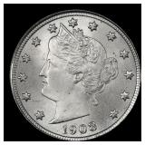 1908 Liberty Nickel Near Top Pop 5c ms66+ SEGS