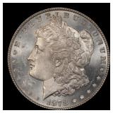 1878-p 7tf Morgan Dollar $1 Grades ms63+