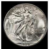 1939-p Walking Liberty Half Dollar TOP POP! 50c ms