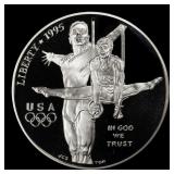 1995-p Olympic Gymnast Proof Modern Commem Dollar
