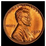1937-p Lincoln Cent Near Top Pop 1c ms67+ rd SEGS