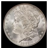 1881-p Morgan Dollar $1 Grades ms64