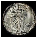 1937-d Walking Liberty Half Dollar Near Top Pop 50
