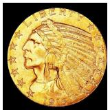 1916-s Gold Indian Half Eagle $5 ms64 USCG