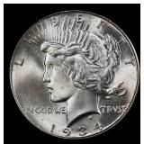 1934-p Peace Dollar Near Top Pop $1 ms66 SEGS