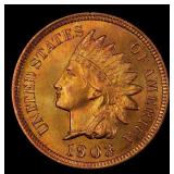 1903 Indian Cent Near Top Pop! 1c ms66+ rd SEGS