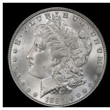 1884-p Morgan Dollar $1 Grades ms66
