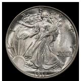 1917-p Walking Liberty Half Dollar Near Top Pop 50