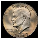 1977-p Eisenhower Dollar Near Top Pop $1 ms67+ SEG