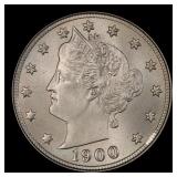 1900 Liberty Nickel 5c Grades ms65
