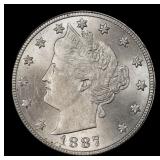 1887 Liberty Nickel Near Top Pop 5c ms66 SEGS