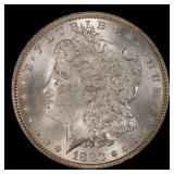 1880-p Morgan Dollar $1 Grades ms62+