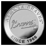 Atlanta Braves MLB Team - 1 oz Silver Round Round