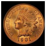 1901 Indian Cent Near Top Pop! 1c ms66+ rd SEGS