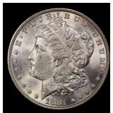 1881-p Morgan Dollar $1 Grades ms63+