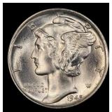 1945-s Mercury Dime Near Top Pop! 10c ms68 FSB SEG