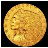 1909-p Gold Indian Quarter Eagle Near Top Pop! $2