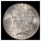 1903-p Morgan Dollar $1 Grades ms62+