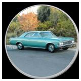 1966 Chevrolet Malibu Colorized Style - 1 oz Silve