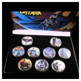 9 Coin Batman DC Gold Plated Round Collection