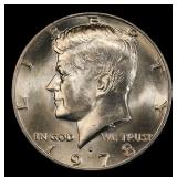 1978-d Kennedy Half Dollar Near Top Pop 50c ms67 S