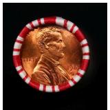 BU Shotgun Lincoln 1c roll, 1982-d 50 pcs Bank Wra