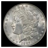 1887-p Morgan Dollar $1 Grades ms62+