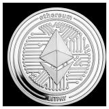 Ehtereum Style - 1 oz Silver Round Round
