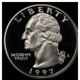 1997-s Proof Washington Quarter 25c pr70 dcam SEGS
