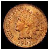 1903 Indian Cent Near Top Pop! 1c ms66+ rd SEGS